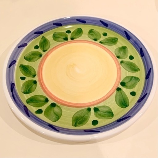 未使用 CALECA プレート 18cm 4枚セット ハンドメイド 皿 食器 イタリア製