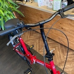チェーン新品！】20インチ折りたたみ自転車 レッド 名古屋プレミアム