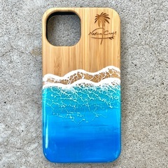 スマホケース iphone 13 ウッドケース レジンアート 海...