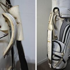 【KSD/Z/90】PGA TOUR/THE PLAYERS 大型キャディバッグ ユースド、ダメージあり 状態よくありません。クラブ保管用、練習用などにいかがですか。の画像