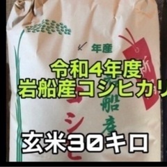新米が取れる直前！令和4年度 新潟県岩船産コシヒカリ 玄米30キ...