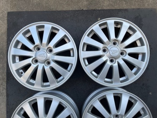 H909-1)ダイハツ純正4.5J-14+45 アルミ中古4本セット！ダイハツ軽自動車全般