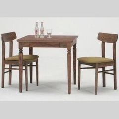 ダイニングテーブル+椅子2脚 B-Company オーク無垢材