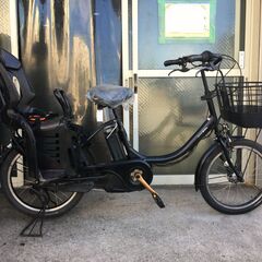 地域限定送料無料 ヤマハ パスバビー 三人乗り 子供乗せ 8,7AH 新基準 黒