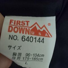 👨FIRST DOWN ダウンジャケット(Lサイズ)【割りと美品】の画像
