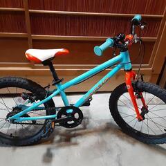 ヨツバサイクル18インチ(ラムネブルー補助輪つき)