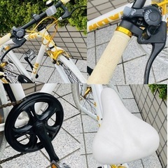 MOVE 自転車 LIG (リグ) クロスバイク 700C 12.0kg 軽量 アルミフレーム ホワイト×ゴールドの画像