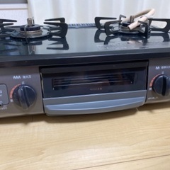 【2021年製 都市ガス】Rinnai ガスコンロ(グリル付きガステーブル)の画像