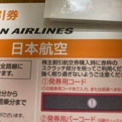 JAL 日本航空優待券の画像