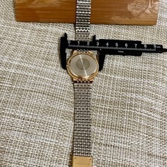 [未使用保管/稼働品]Romarni Valentino quartz/1Pダイヤ/ SWISS製/ゴールド/フリーベルト/腕時計の画像