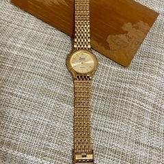 [未使用保管/稼働品]Romarni Valentino quartz/1Pダイヤ/ SWISS製/ゴールド/フリーベルト/腕時計の画像