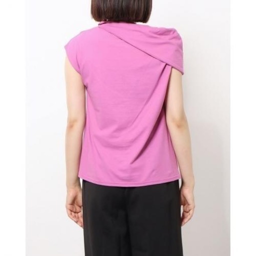 新品未使用　Gready Brilliant  アシメドレープフレンチカットソー　ピンク