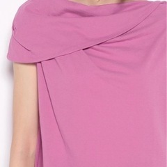 新品未使用　Gready Brilliant  アシメドレープフレンチカットソー　ピンクの画像