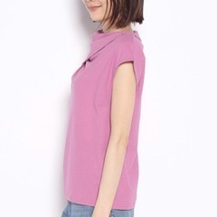 新品未使用　Gready Brilliant  アシメドレープフレンチカットソー　ピンクの画像