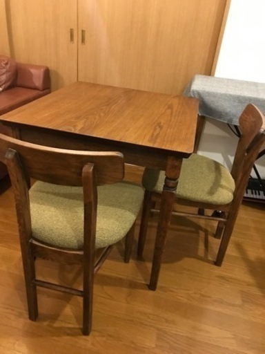 ダイニングテーブル+椅子2脚 B-Company オーク無垢材