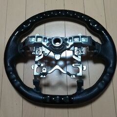 ☆最終値下げ！トヨタ　プリウス／α／アクア対応　社外製ウッドステアリング（現状渡し）☆の画像