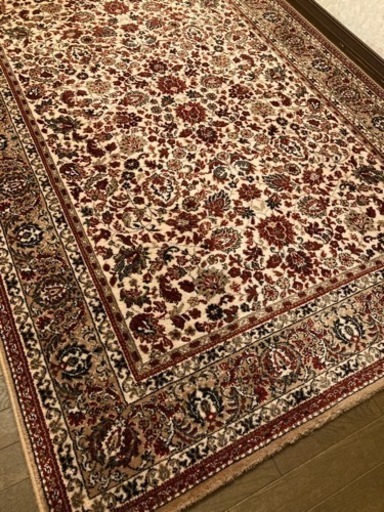 【お話し中】アンティーク風　ベルギー製ウールの絨毯　　160×230 (比較的美品)