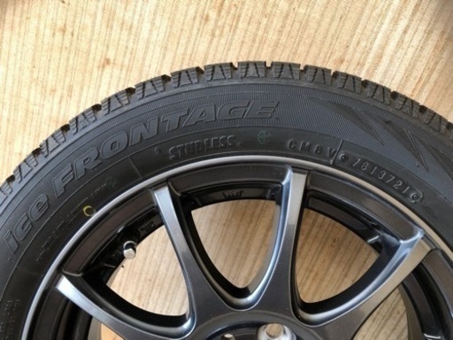 2021年製155/65/R14-75Qアルミホイール付スタッドレスタイヤx 4本組