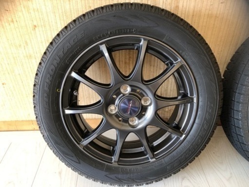 2021年製155/65/R14-75Qアルミホイール付スタッドレスタイヤx 4本組