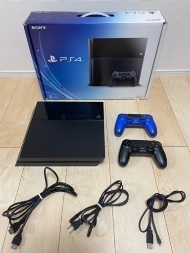 PS4本体(※故障)＋コントローラ2個 ブラック 500GB CUH-1100A BO1