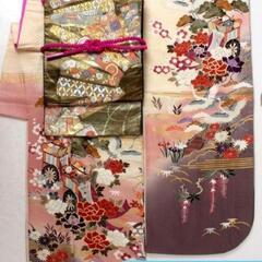 振袖６点セット　正絹　金駒刺繍　振袖・袋帯・長襦袢・帯揚げ・帯締...