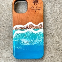 スマホケース iphone 13 ウッドケース レジンアート 海...