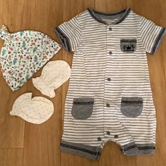 ⬜︎100.新生児　ロンパース　50-60 他