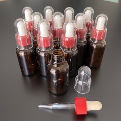 ✳️ 試薬びん 遮光ガラス スポイト 30ml 12個