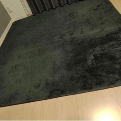 美品黒いラグ、カーペットあげます！の画像