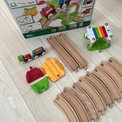 美品　BRIO　マイファースト　ビギナーセット　木製レール　電車の画像