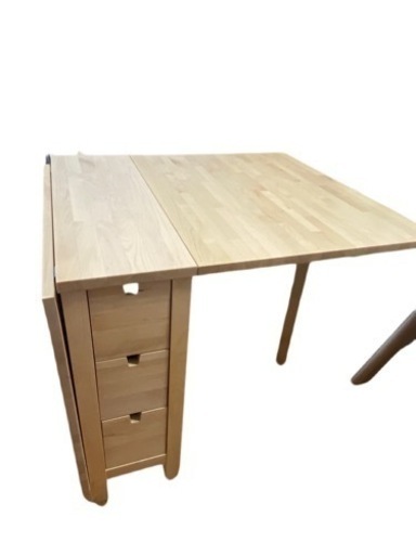【IKEA人気テーブル】NORDEN ゲートレッグテーブル　