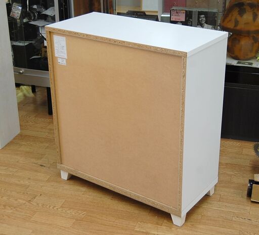 4段チェスト 幅755×奥行370×高さ815mm ピンク ミックスウッド風ペイント カラフル 姫系 女の子 中村敬木工 75チェスト