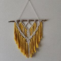 流木マクラメタペストリー