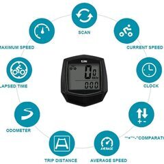 【新品】サイクルコンピューター スピードメーター 多機能 速度計 走行距離 センサーの画像