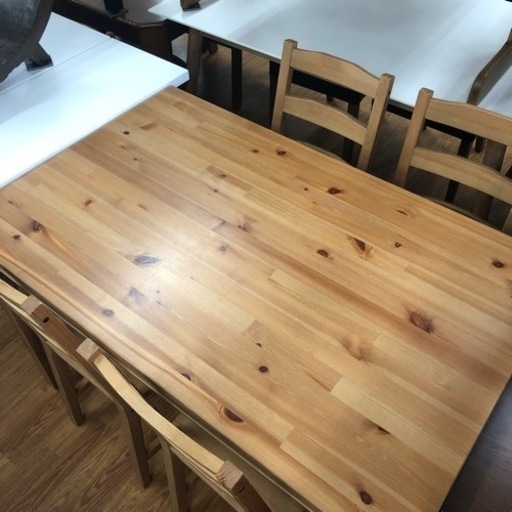 【IKEA】ブラウンカラーのダイニング5点セットお売りします！