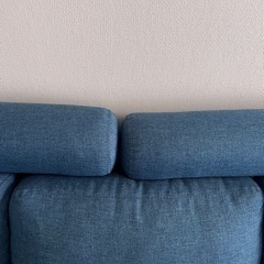 ニトリのソファ ブルーの画像