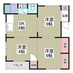 💙💙フリーレント1ヶ月付き😍敷礼０！《3DK》加須市🐻加須駅から...