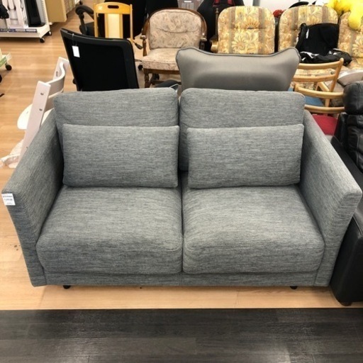 2人掛けソファ グレー【トレファク上福岡】
