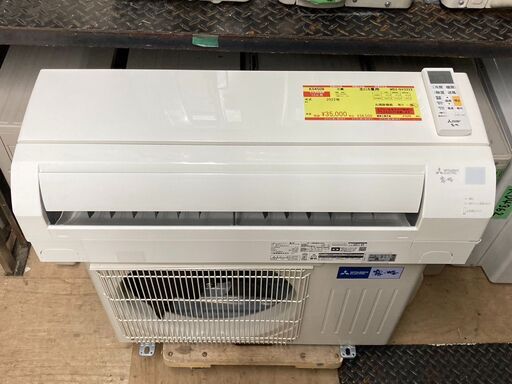 K04508　三菱　2022年製　中古エアコン　主に6畳用　冷房能力　2.2KW ／ 暖房能力　2.2KW