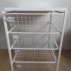 【売約済み】IKEA金属4段ラック(ホワイト)の画像
