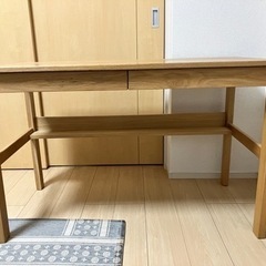 無印　オーク無垢材デスク