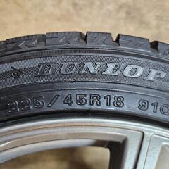 DUNLOP WINTERMAXX WM02 225/45R18 91Q PRD 18×8J+42 5穴114.3 クラウン スカイライン ローレル等 a75の画像