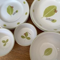 ミスド　深皿　中皿　小鉢　ナチュラル　森の陶器