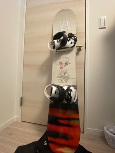 salomonスノーボード　カバー&ビンディング付き