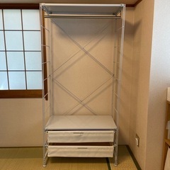 無印良品　スチールユニットシェルフ　バー付き