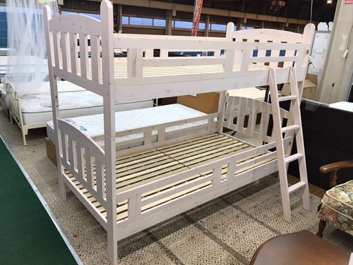 商談中【愛品館八千代店】2段ベッド　ホワイトアンティーク