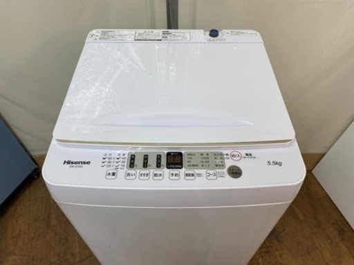 I601 ? 2021年製の美品♪ Hisense 洗濯機 （5.5㎏） ⭐ 動作確認済 ⭐ クリーニング済 　　　　　　　　　　　　