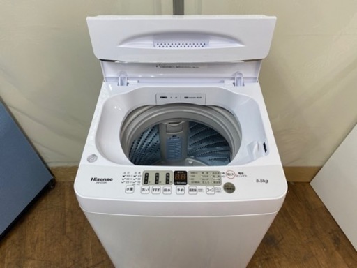 I601 ? 2021年製の美品♪ Hisense 洗濯機 （5.5㎏） ⭐ 動作確認済 ⭐ クリーニング済 　　　　　　　　　　　　