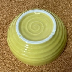 【お値下げ】　陶器　茶菓子入れ　器　黄色の画像