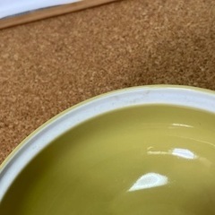 【お値下げ】　陶器　茶菓子入れ　器　黄色の画像